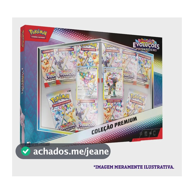 Box de Cartas Pokémon Coleção Premium Evoluções Prismáticas Copag 2025