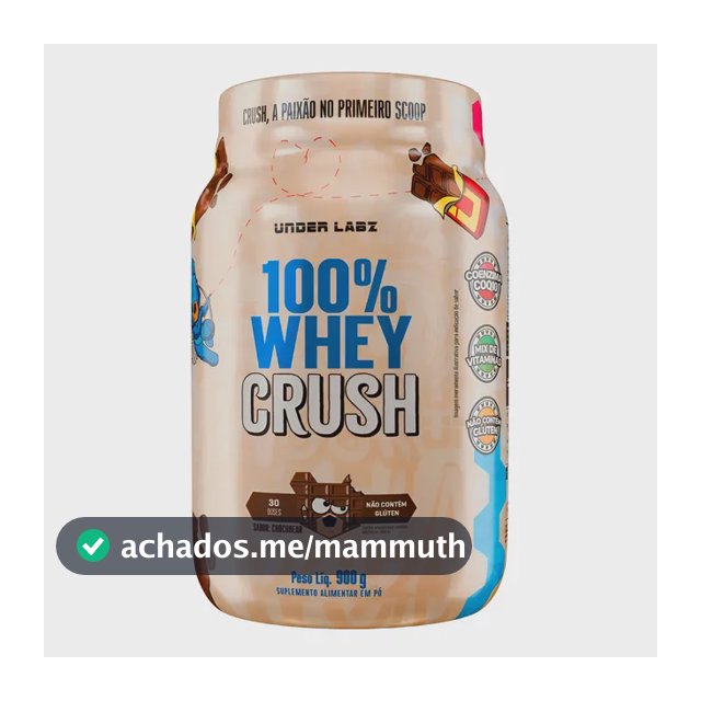 100% Whey Crush Under Labz Concentrado Coenzima Q10 Bcaa's