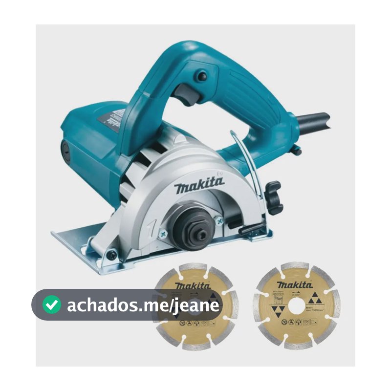 Serra Mármore 4.3/8 1300w C/ 2discos 4100nh3z Makita 110v 127v