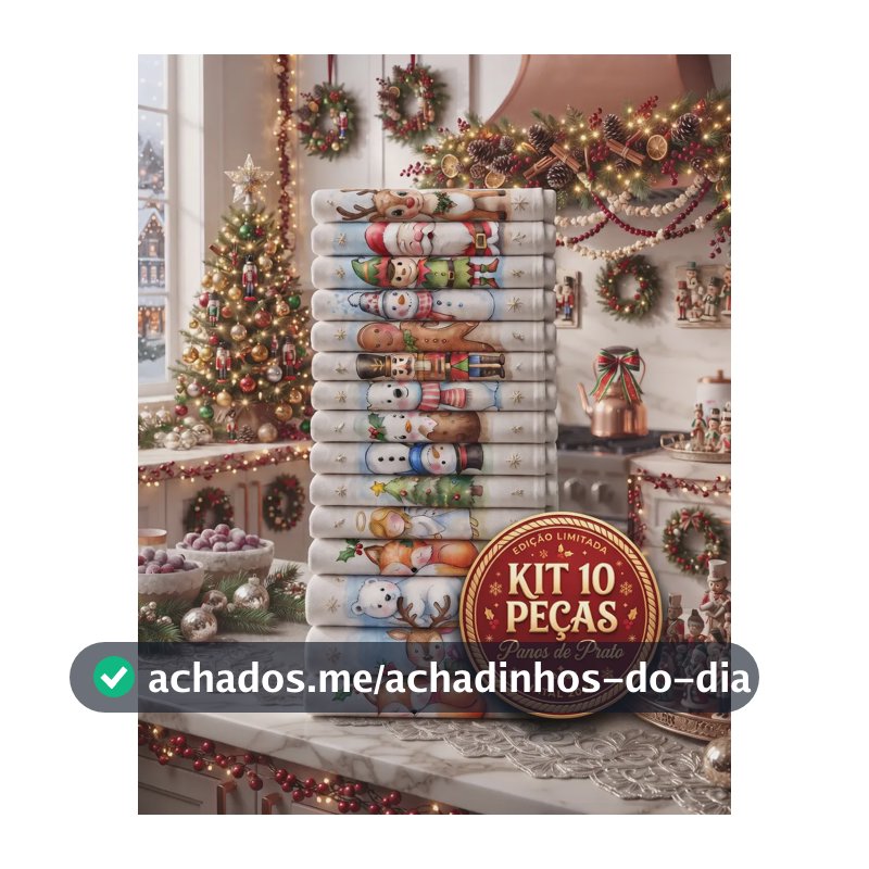 Kit 10 Pano De Prato Estampado 100% Algodão