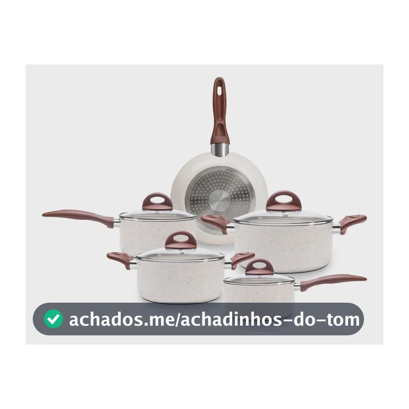 Jogo De Panelas Smart Plus Vanilla Indução Cerâmico 5peças Brinox 4774/101