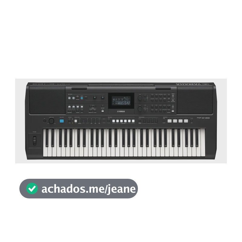 Teclado Musical Yamaha Psr-e483 Arranjador 61 Teclas Usb Preto