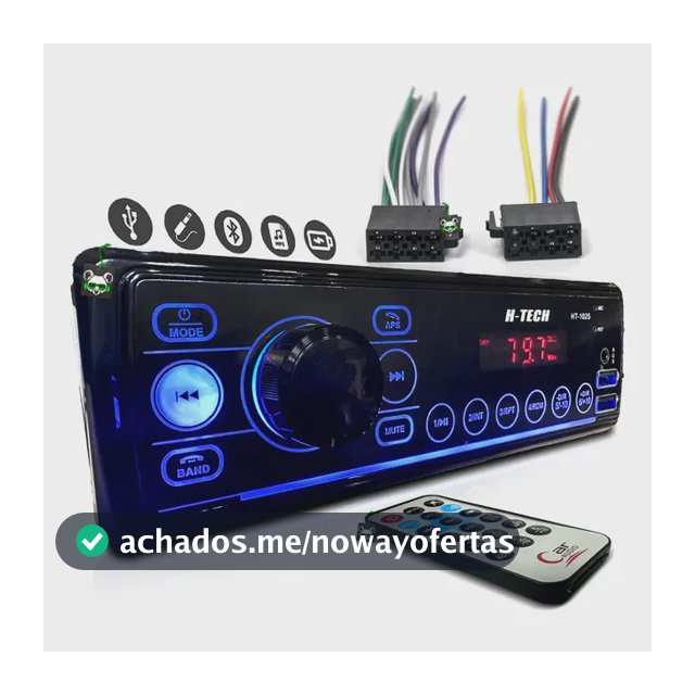 Som Automotivo H-tech Ht-1025 Bluetooth Usb Mp3 Com Controle