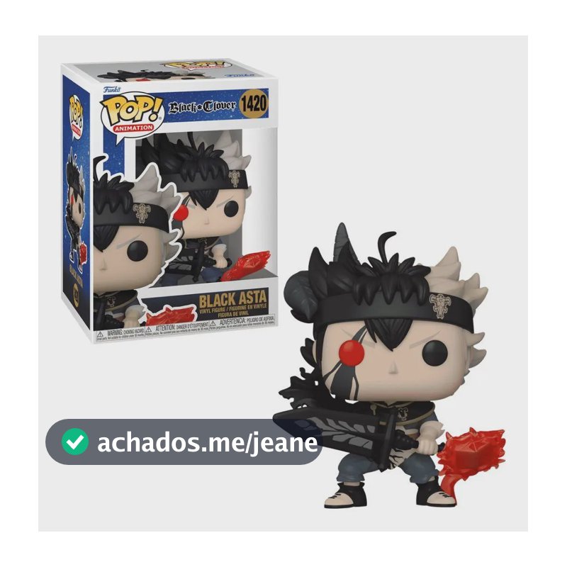 Boneco Funko Pop! Asta Black Divider para Sua Coleção de Anime