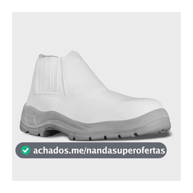 Bota Botina Branca Açougue Bico Pvc Bracol Epi Com Ca