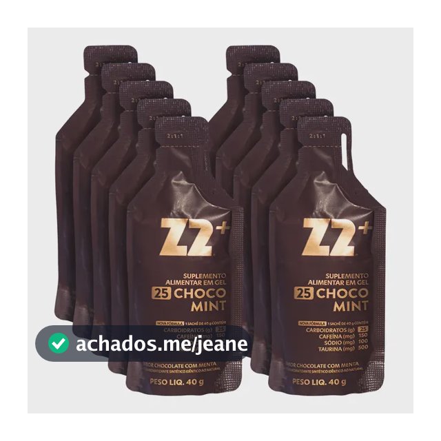 Energy Gel Z2+ Choco Mint Box 10 Unidades Sachê 40g