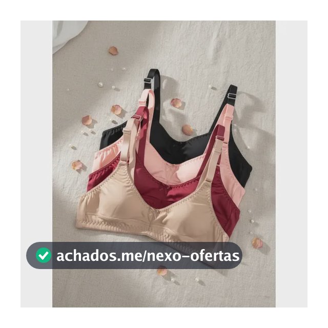 Kit 3 Sutiã Sem Bojo  Lycra E Com Forro De Algodão Promoção