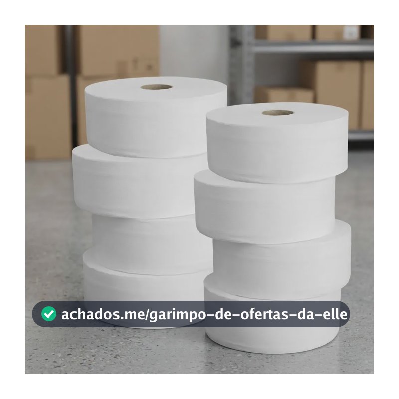 Papel Higiênico Rolão 300m Azepel Institucional 8 Rolos