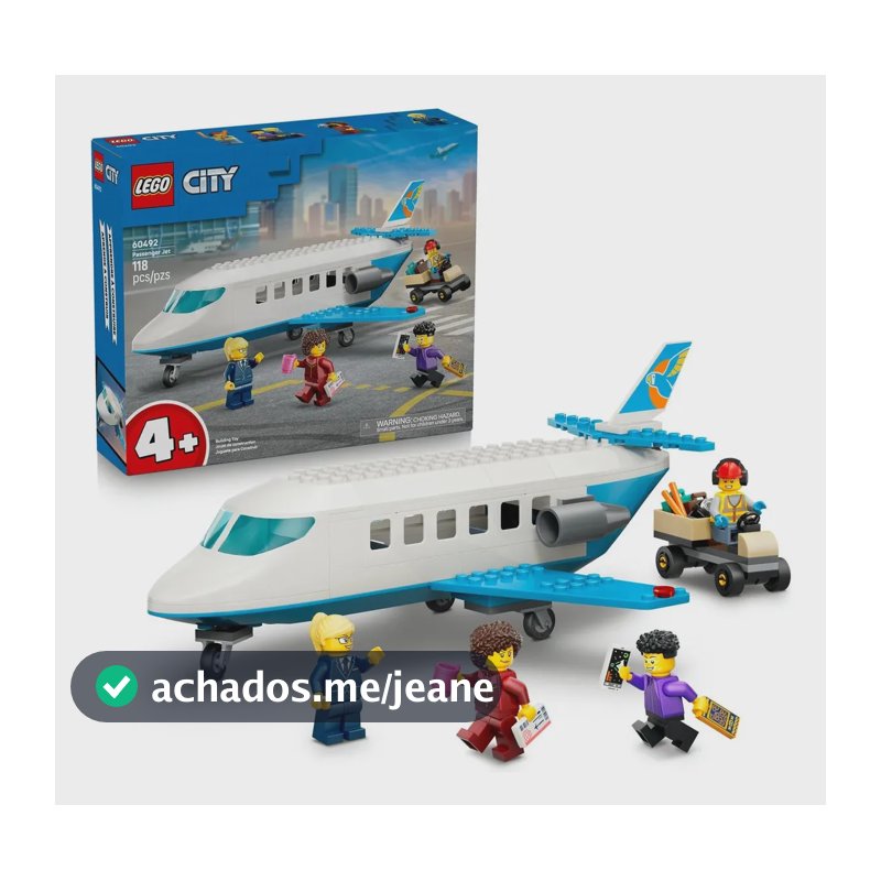 Avião De Passageiros Lego City 118 Veículos Da Cidade