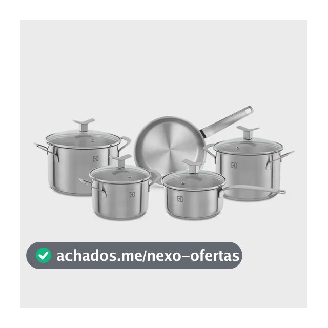 Electrolux Jogo de Panelas em Inox com 5 Peças Design com Fundo Triplo
