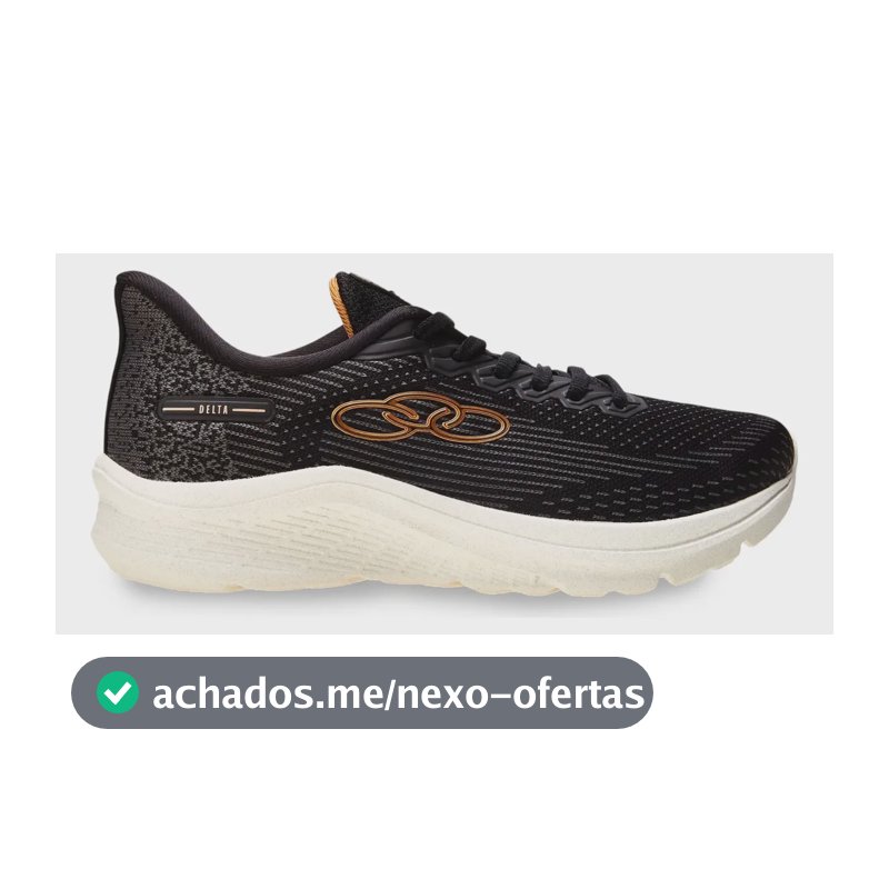 Tênis Masculino E Feminino Delta 122 Olympikus Preto/chumbo Liso 35 Br