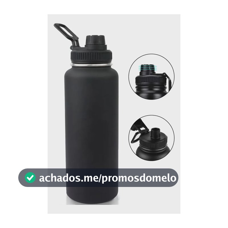 1200ml Garrafa Térmica Isolada A Vácuo Água Gelada E Café Preto