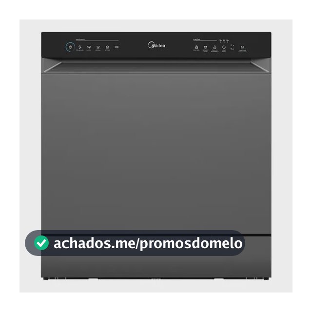 Lava Louças 8 Serviços Cinza Touch Plus Midea 110v