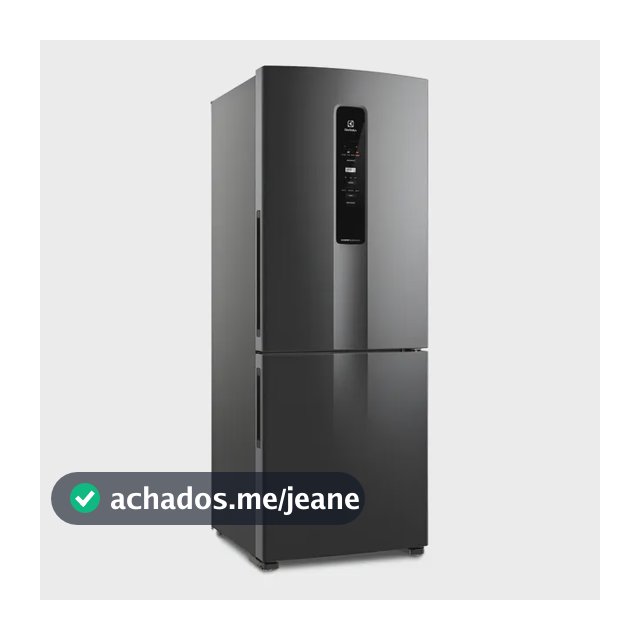 Geladeira Electrolux Frost Free Inverter 490L com AutoSense Inverse Black Inox Look (IB7B)