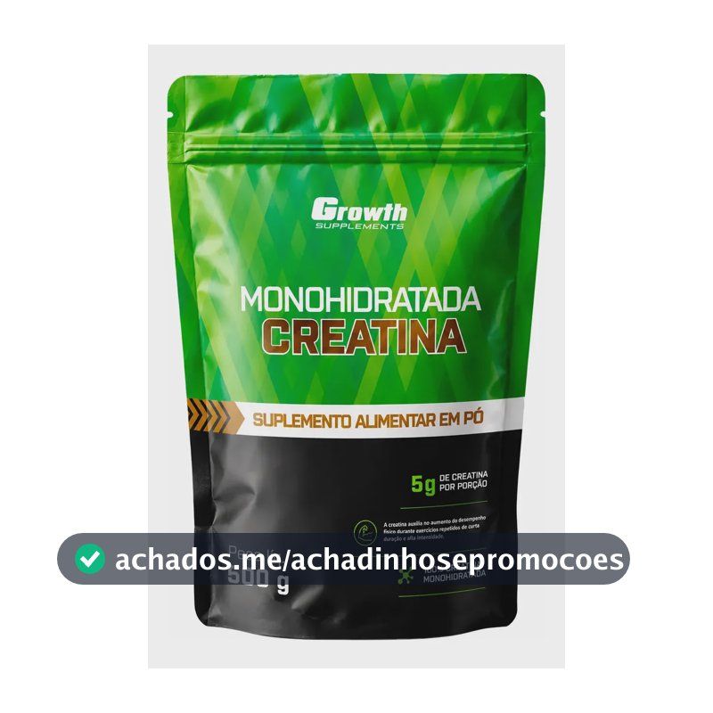 Creatina Monohidratada 500g Pouch - Growth Supplements Sem Sabor