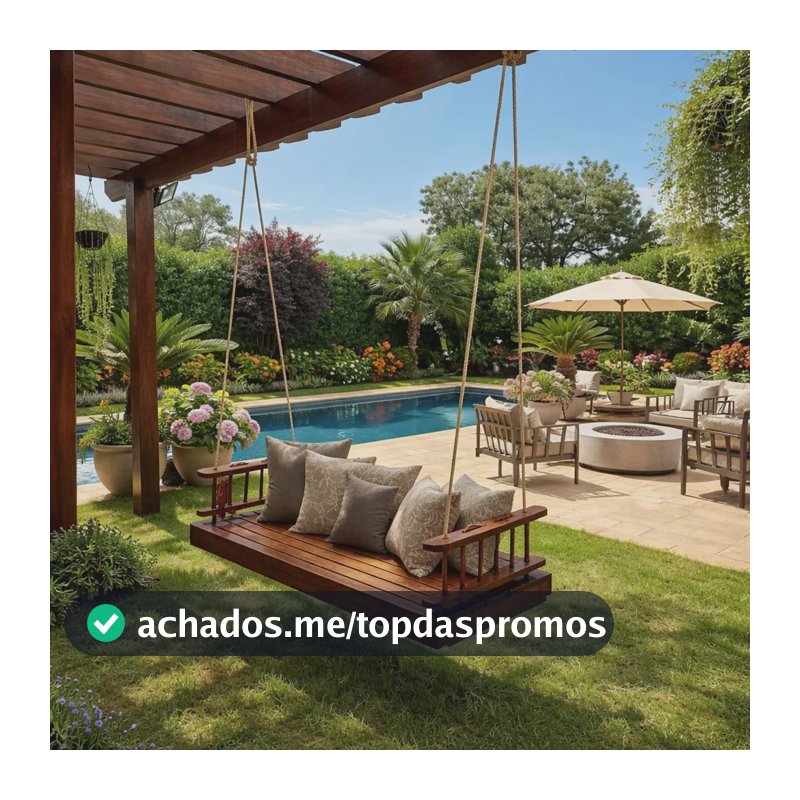 Balanço Madeira Adulto E Criança Varanda Jardim E Decoração Marrom