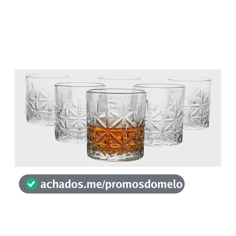 Jogo De Copos De Vidro 330ml 6 Peças Haus - Pavillion