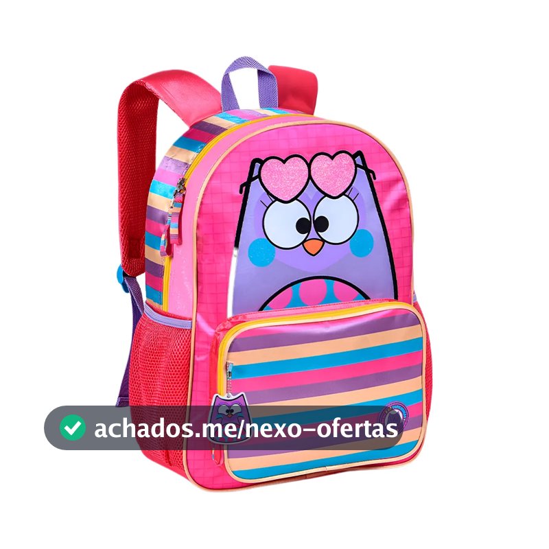 Mochila Bubu E As Corujinhas Bb23155j - Clio Style Cor Rosa