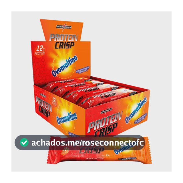 Barra de Proteína Integralmédica Crisp Bar sabor Ovomaltine x 45g de 12 un