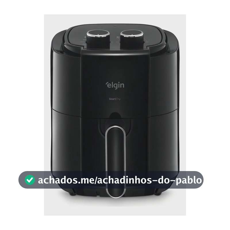 Air Fryer Fritadeira Elétrica Elgin Start Fry 3,5l Cor Preto