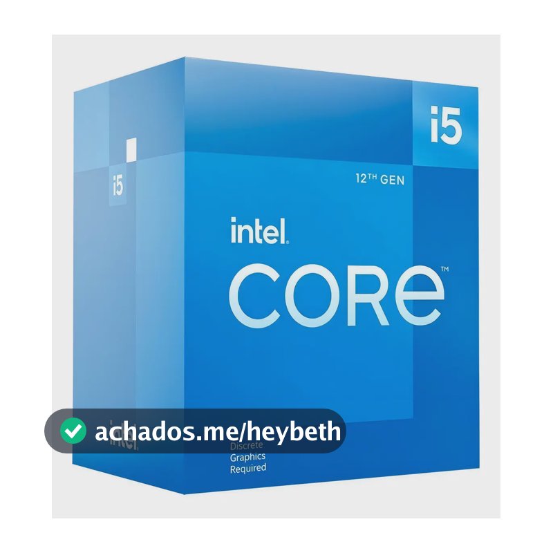 Processador Intel Core I5-12400F 2.50GHZ 18MB DDR4/5 FCLGA1700 BX8071512400F