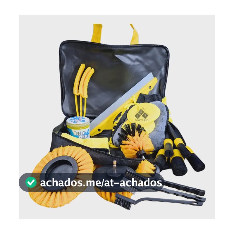 Kit Limpeza Automotiva Detalista 20pç Escovas Luva - Dupran