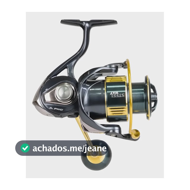Molinete Steel Way 6000 A Prova De Agua Salgada Preto Direito/esquerdo