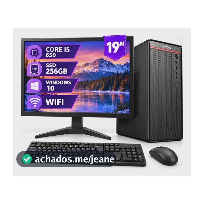 Pc Computador Completo Intel I5-650 8gb Ssd 256gb Wifi Win10 256 Gb 8 Gb Intel Hd