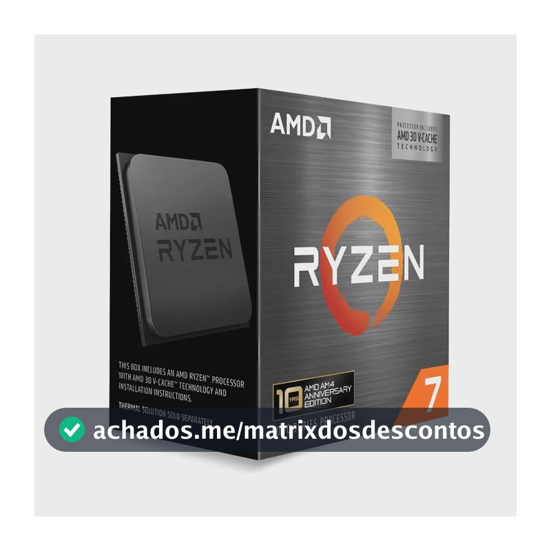 Processador Amd Ryzen 7 5800x3d, 4.5ghz Turbo,cache 96mb Am4