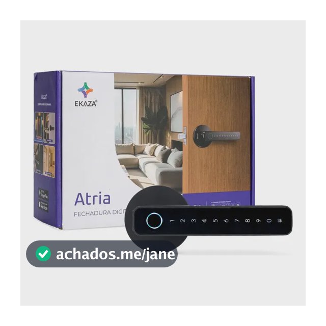Fechadura Digital Biométrica Inteligente Ekaza Atria Bluetooth Com Senha E App