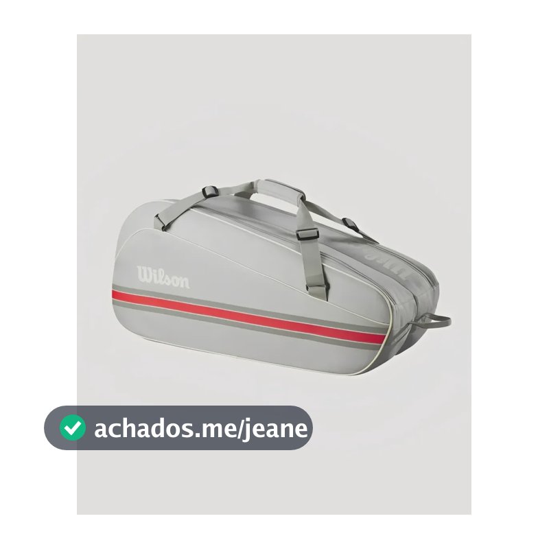 Raqueteira Wilson Team 6pk Cinz Cinza