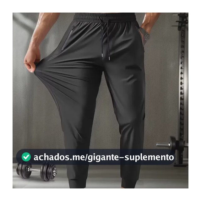 Calça Masculina Com Elastano Esportiva Fitness Slim Fit