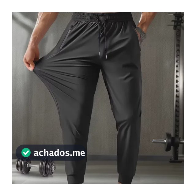 Calça Masculina Com Elastano Esportiva Fitness Slim Fit