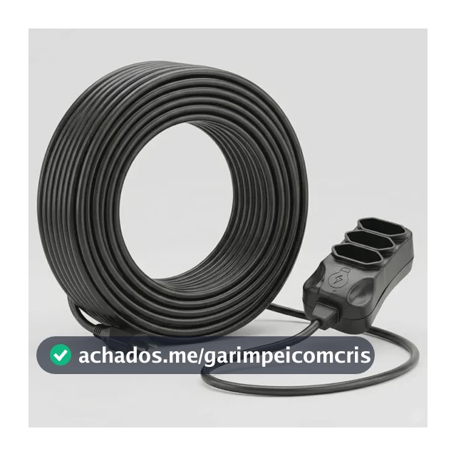 Extensão Elétrica 30 Metros Reforçada 3 Tomadas Cabo Resistente 10a 20a Bivolt Uso Profissional Residencial Obra Alta Durabilidade