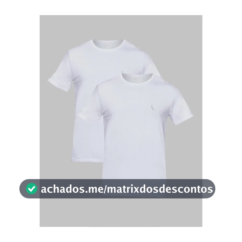 Kit Duas Camisetas Regular Essence Reserva Branco/branco Liso Gg