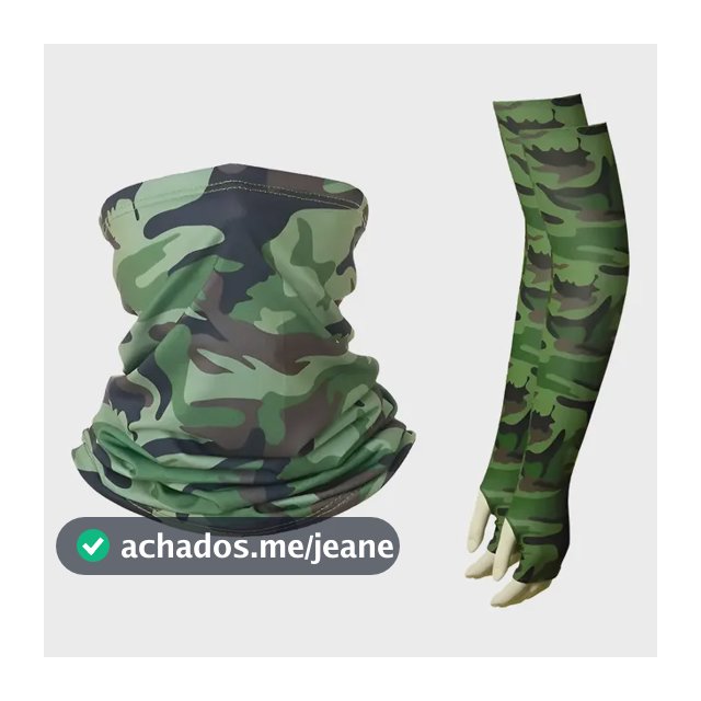 Bandana Balaclava Respirável Uv50 + Luva Longa Fpu50