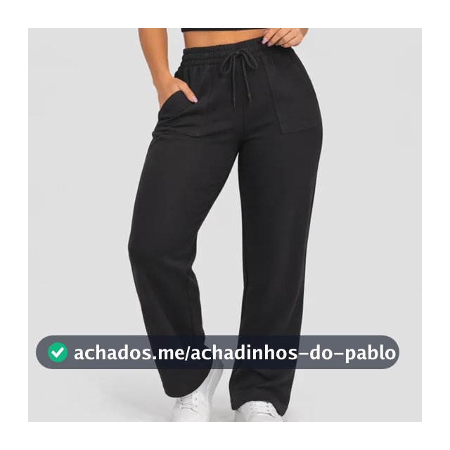 Calça Moletom Pantalona Feminina Confortavel