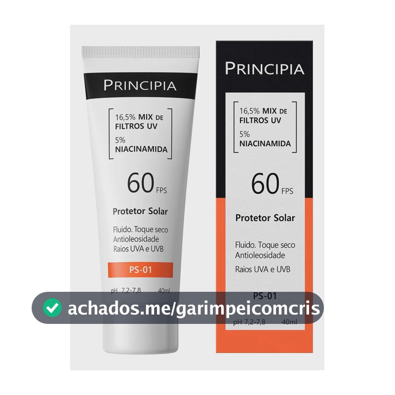Principia PS-01 Protetor Solar Facial FPS 60 40 ml
