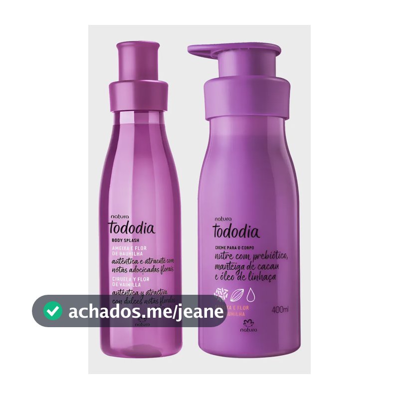 Natura Ameixa Flor De Baunilha Kit Hidratante E Body Splash Ameixa E Flor De Baunilha