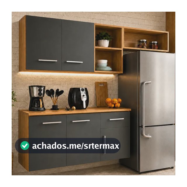 Armário De Cozinha Completo 5 Portas 1 Gaveta Com Nichos Cinamomo/grafite