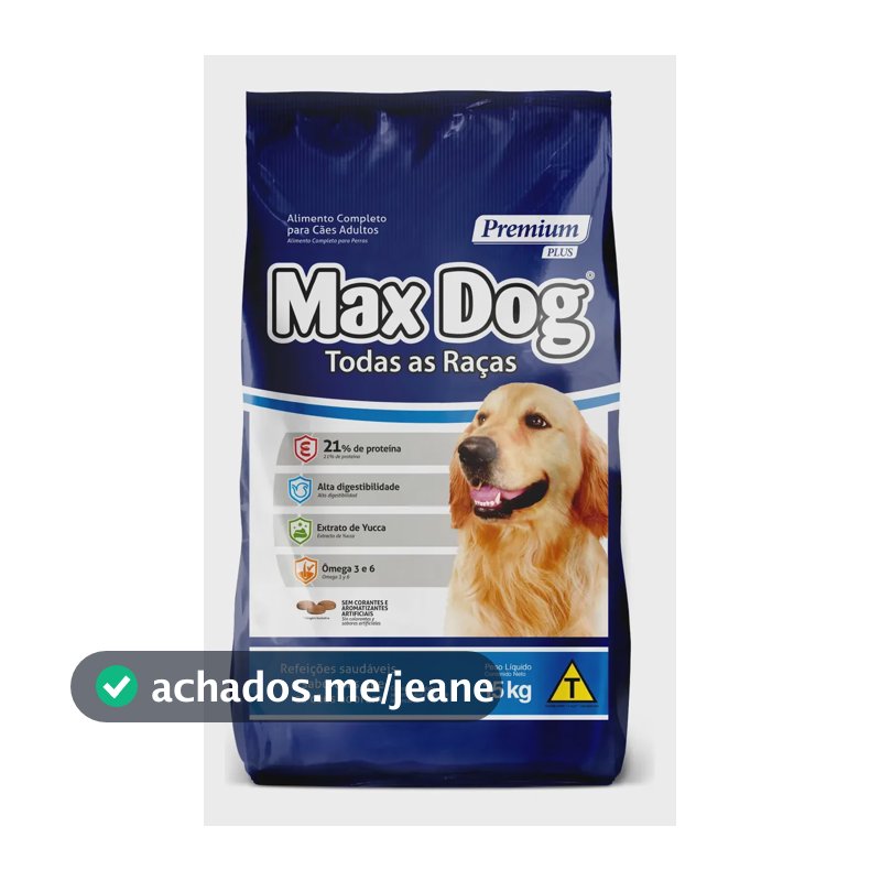 Ração Para Cães - Max Dog - Adultos - Todas As Raças 15kg