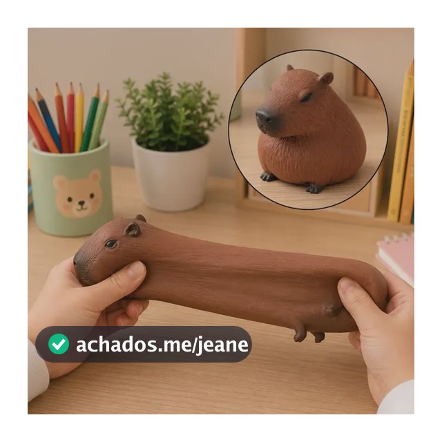 Capivara Squishy Antiestresse Ansiedade Apertar Flexível