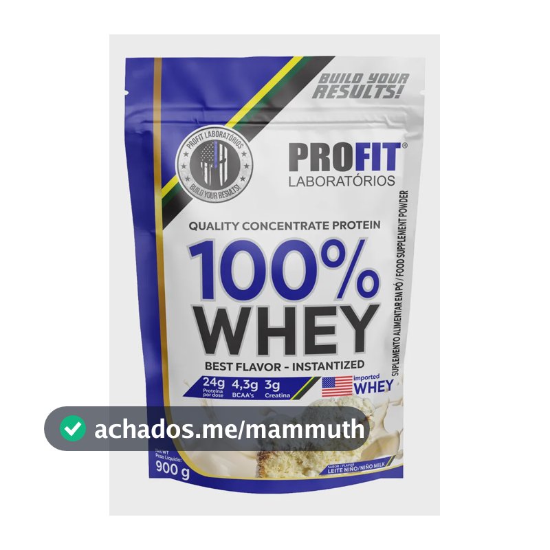 Whey protein Profit 100% Quality Concentrate em pó sabor Leite Niño x 900g