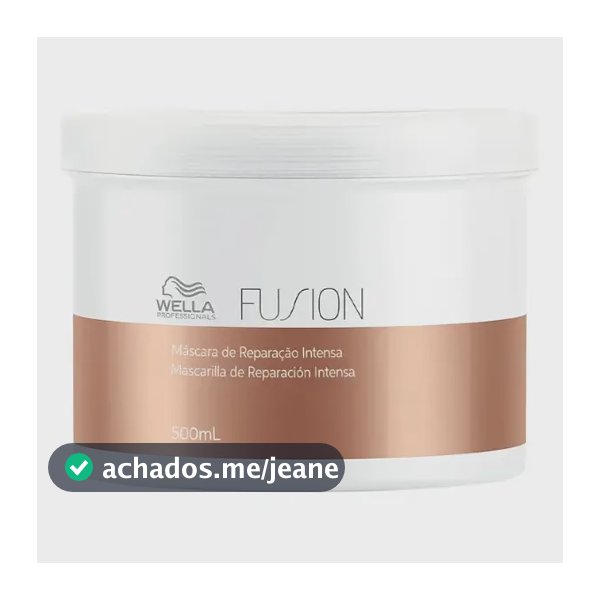 Máscara Wella Fusion Reconstrutora 500ml Cabelo Forte e Revitalizado
