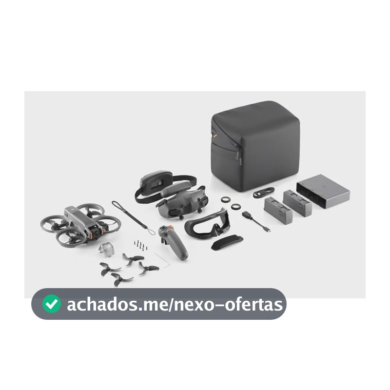 Drone Dji Avata 2 Fly More Combo 3 Baterias Cor Cinza