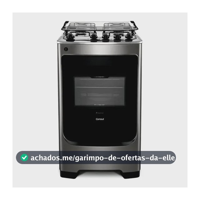 Fogão Consul CFO4NAR 4 Bocas Acendimento Aut Inox