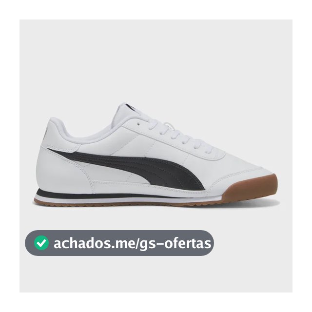 Tênis Masculino E Feminino Turino Ii Puma Puma White-puma Black-cool Light Gray Liso 42 Eu