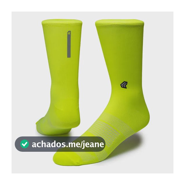 Meia Superfresh Poliamida Corrida Amarelo Neon Amarelo Liso Único (36-43)