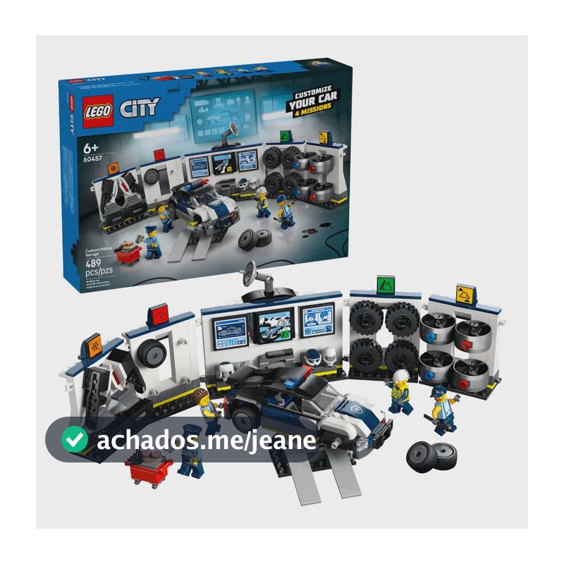 Lego City Garagem Personalizada Para Carros Da Polícia 60457