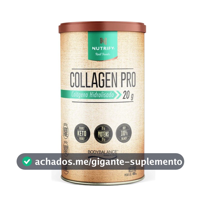 Colágeno Nutrify Pro Body Balance em pó Sem sabor x 450g